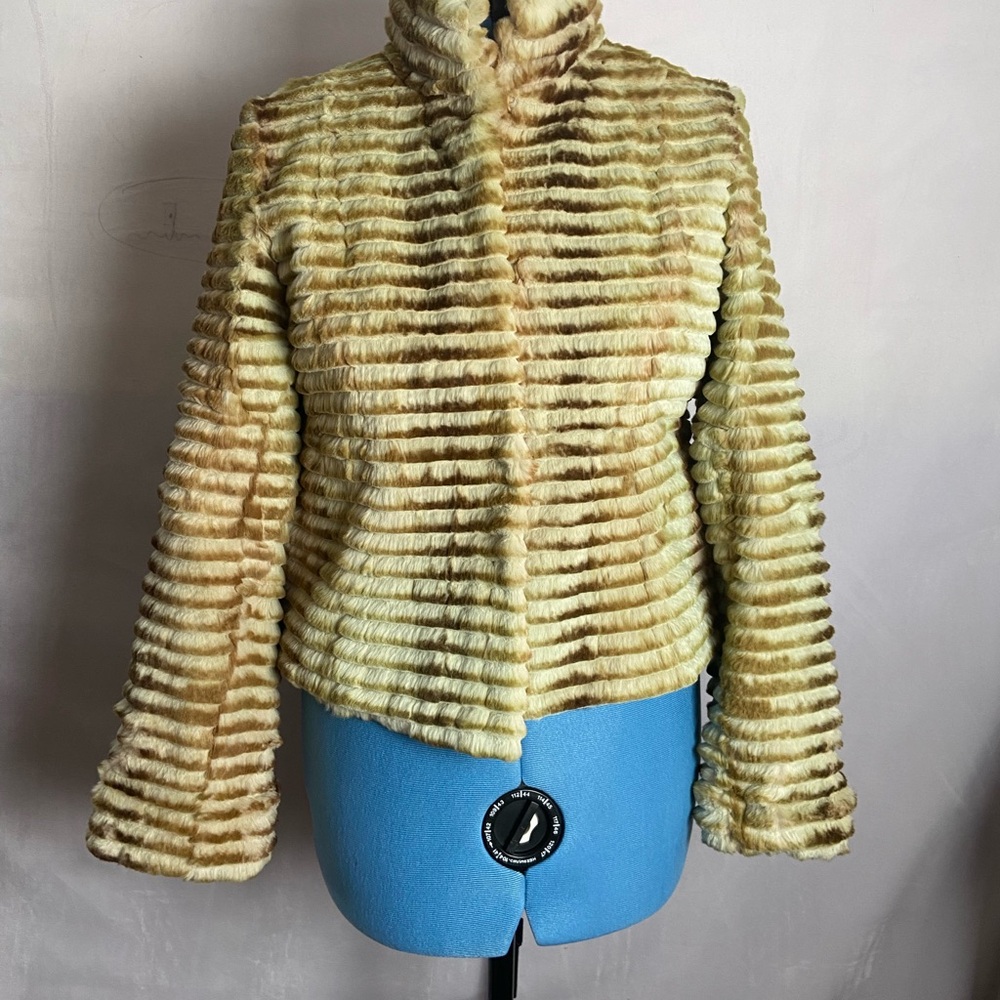 Alegre Donna 100% Authentic Rabbit Fur jacket coat Size S
